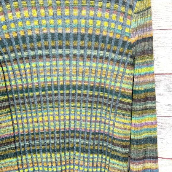 Retro Style Vented Pipes Stripes Turtleneck - MULTICOLORED - Picture 2 of 12